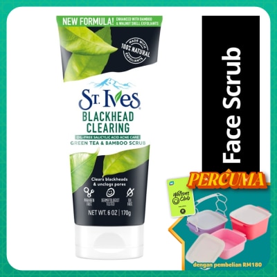 ST IVES - Blackhead Clearing Green Tea & Bamboo Scrub 170g