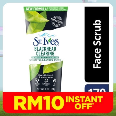 ST IVES Blackhead Clearing Green Tea & Bamboo Scrub 170g