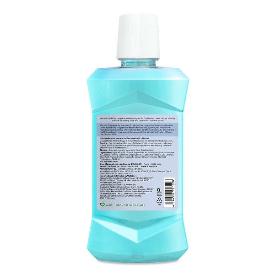 Shining White Mouthwash 500ml