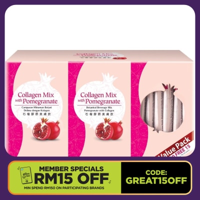 BEAUXLIM Collagen Mix with Pomegranate (15g x 30's + 15's) Exclusive Pack