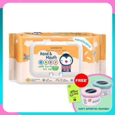 WATSONS Hand & Mouth Baby Soft Wipes 90's