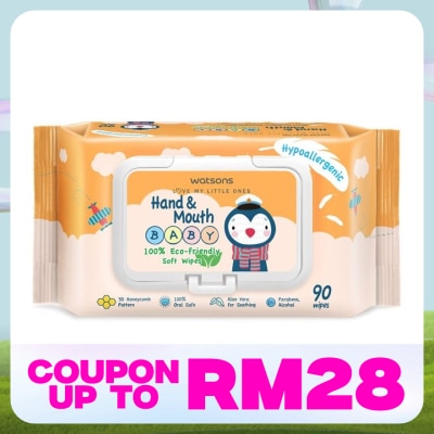 WATSONS Hand & Mouth Baby Soft Wipes 90's