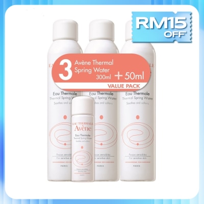 AVENE Eau Thermale Spring Water 3x300ml + TSW 50ml
