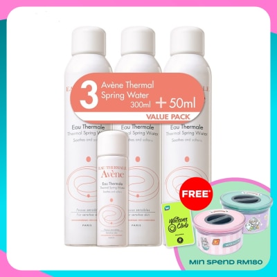 AVENE Eau Thermale Spring Water 3x300ml + TSW 50ml