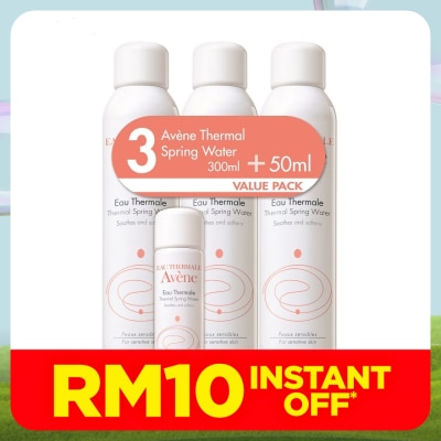 AVENE Eau Thermale Spring Water 3x300ml + TSW 50ml