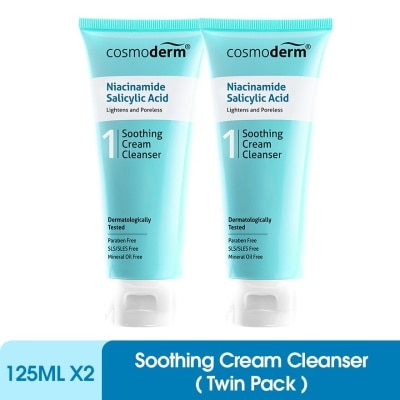 COSMODERM Niacinamide Soothing Cream Cleanser Twin Pack (2x125ml)