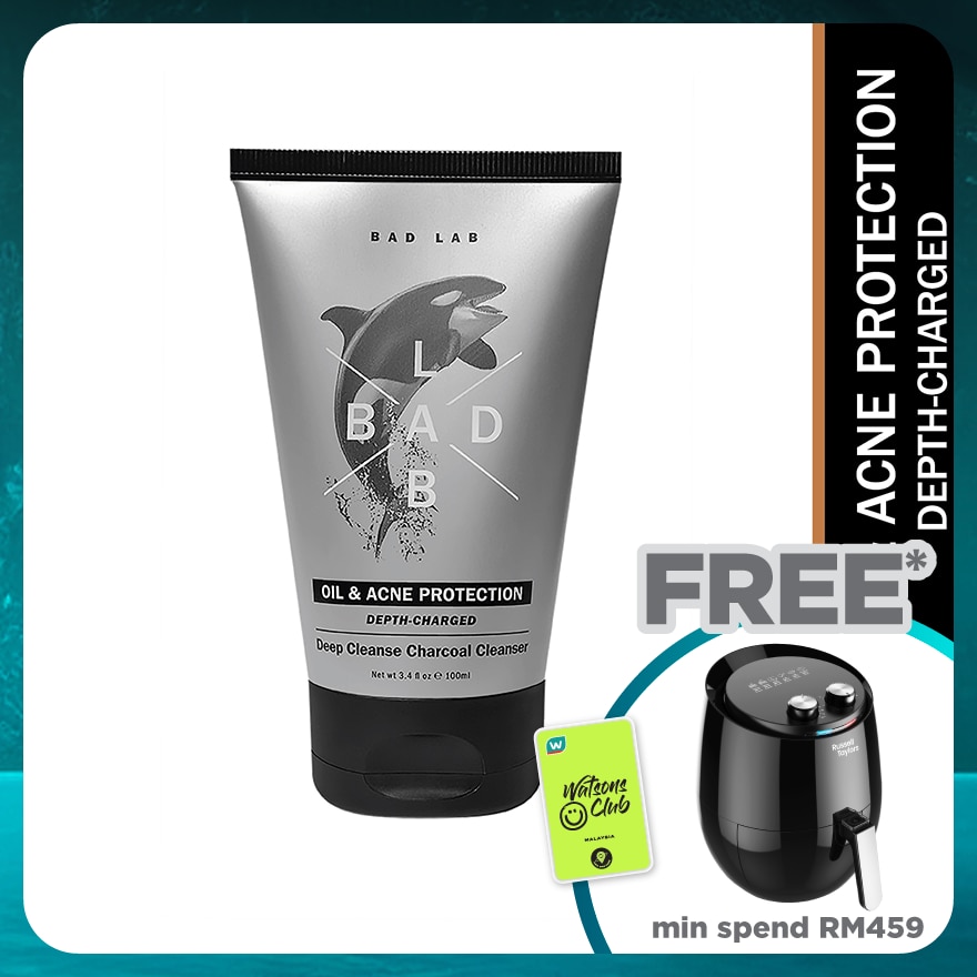 Oil & Acne Proctection Depth-Charged Deep Cleanse Charcoal Cleanser 100ml