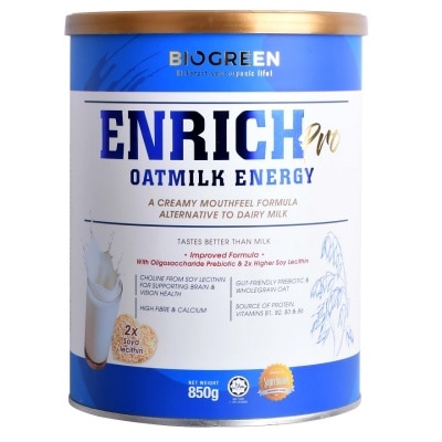 BIOGREEN Enrich Pro Oatmilk Energy Powder 850g