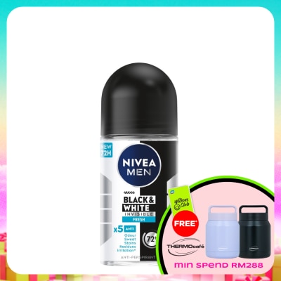 NIVEA FOR MEN - Deodorant Black & White Fresh Roll On 50ml