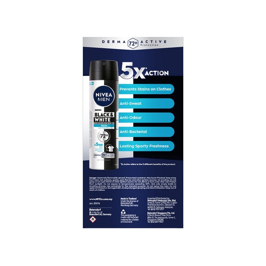 Deodorant B&W Fresh Spray Twin Pack 2x150ml