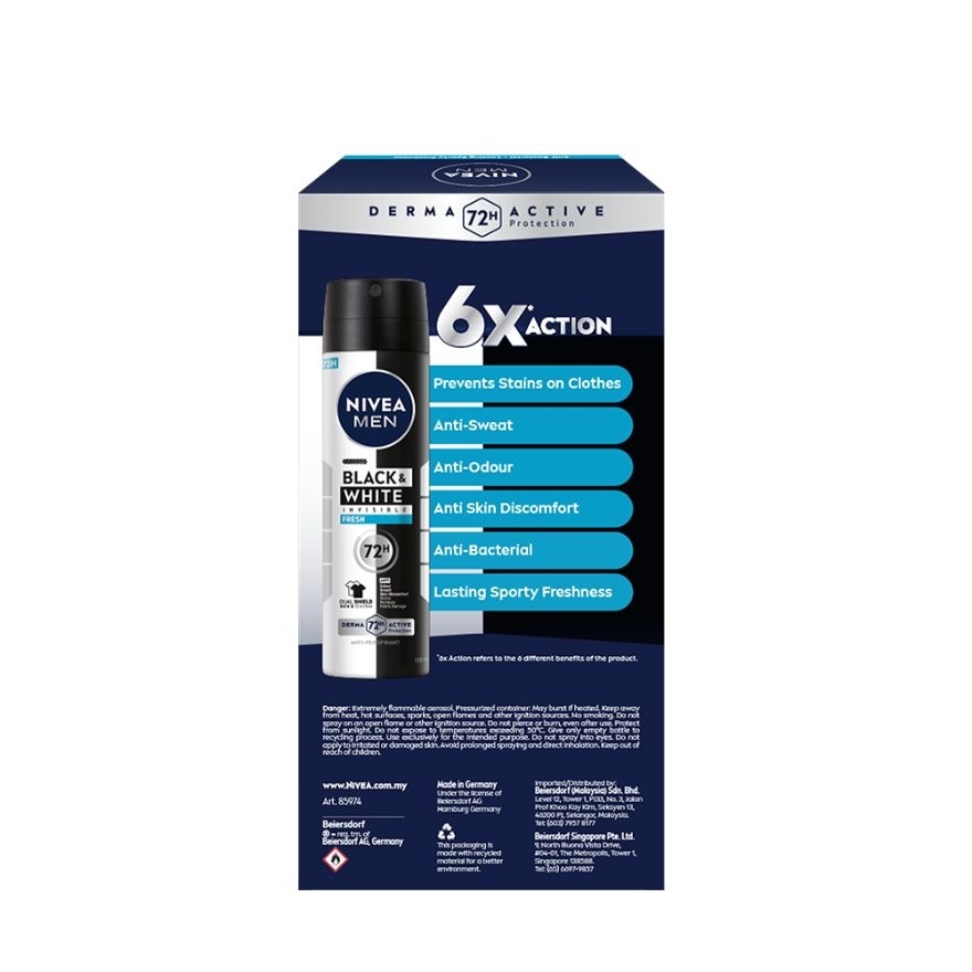 Deodorant B&W Fresh Spray Twin Pack 2x150ml image