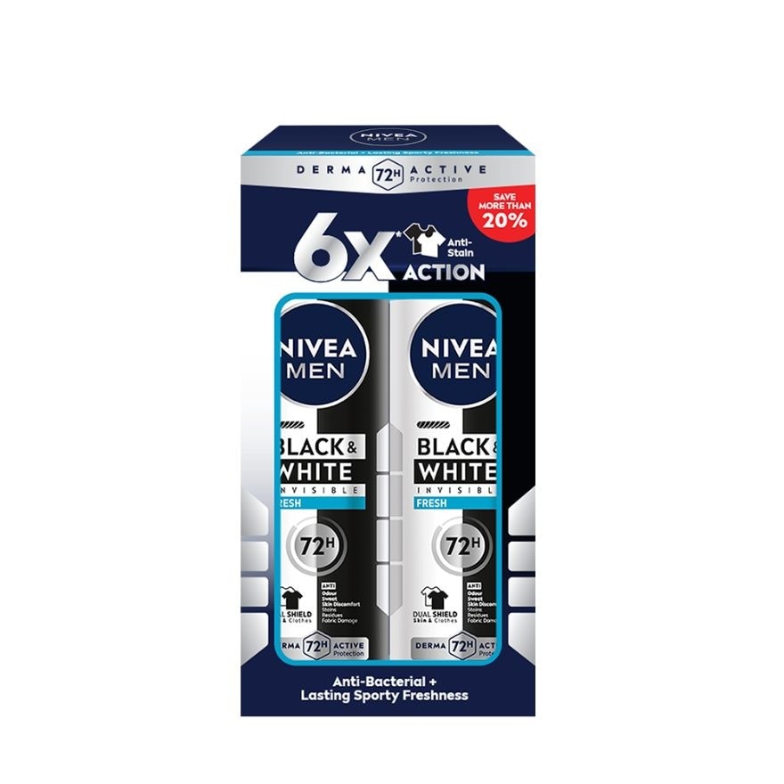 Deodorant B&W Fresh Spray Twin Pack 2x150ml