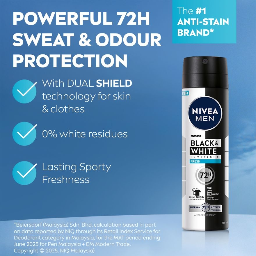 Deodorant B&W Fresh Spray Twin Pack 2x150ml image