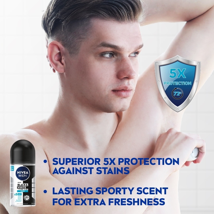 Deodorant B&W Fresh Roll On Twin Pack 2x50ml