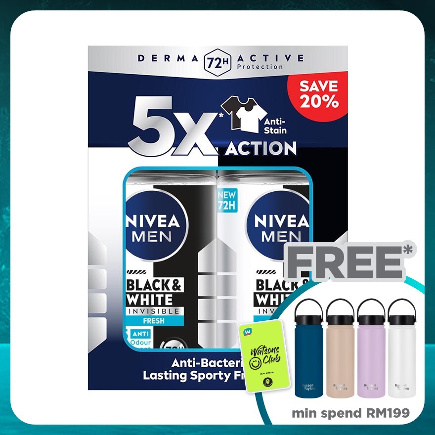 Deodorant B&W Fresh Roll On Twin Pack 2x50ml