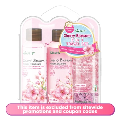 KUSTIE Cherry Blossom 3 In 1 Travel Set 1's