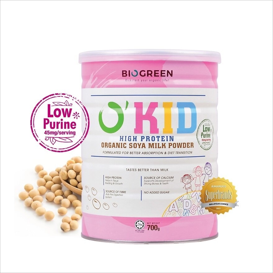 O'kid High Protein Organic Soya Milk Powder 700g