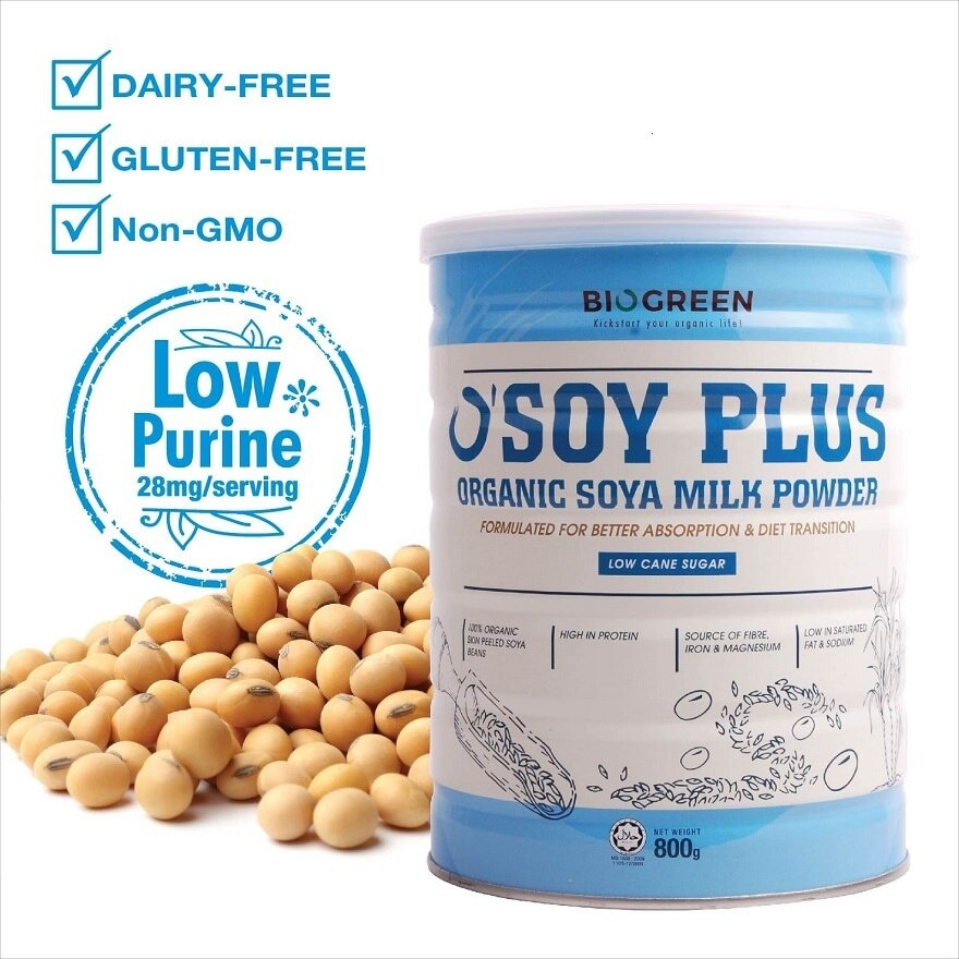 O'Soy Plus Organic Soya Milk Powder (LS) 800G