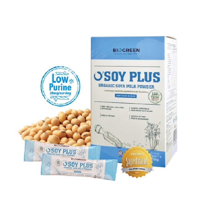 O'Soy Plus Organic Soymilk Powder (LS) 30gX11s