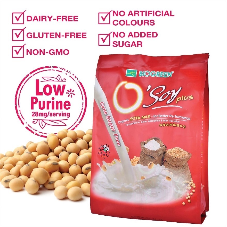 O'Soy Plus Organic Soymilk Powder (SF) 30gX11s