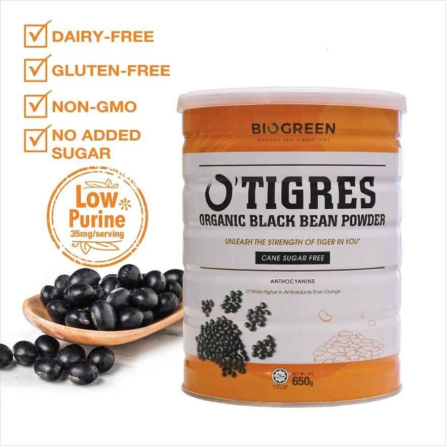 O'Tigres Organic Black Bean Powder (SF) 650g