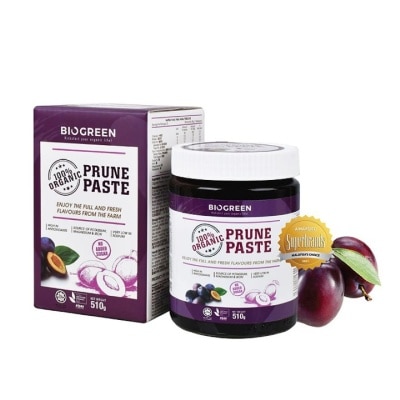 BIOGREEN 100% Organic Prune Paste 510g
