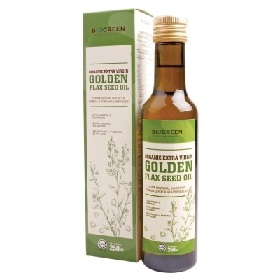 BIOGREEN Organic Extra Virgin Golden Flaxseed Oil 250ml