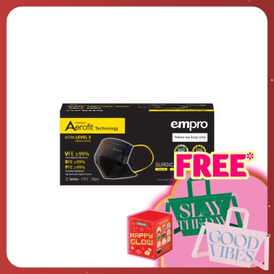 EMPRO Aerofit Surgical Face Mask Black Color 50's