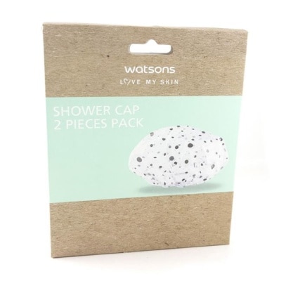 WATSONS Transparent Shower Cap With Brown Dot 2pcs