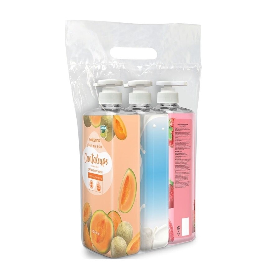 Cream Body Wash Bundle Pack 1000ml x 3