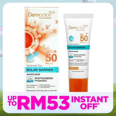 DERMACTION PLUS BY WATSONS Advanced Sun Solar Barrier Water Drop Cream Gel SPF50+ PA++++ (Reef Safe) 40ml