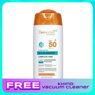 DERMACTION PLUS BY WATSONS Advanced Sun Solar Barrier Face & Body Lotion SPF50+ PA++++ (Reef Safe) 150ml