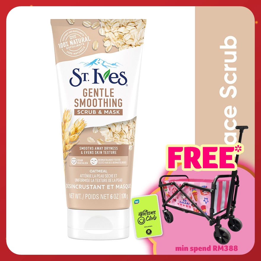 Nourished & Smooth Oatmeal Scrub + Mask 170g