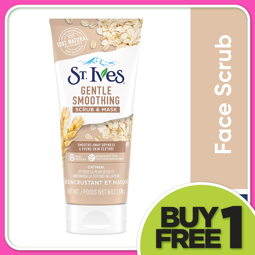 Nourished & Smooth Oatmeal Scrub + Mask 170g