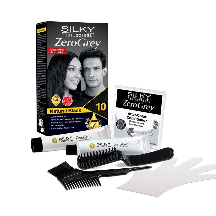 Hair Colouring Zerogrey Natural Black 1's