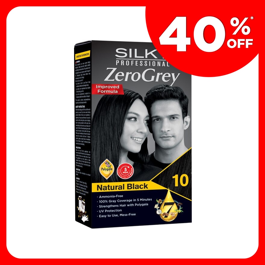 Hair Colouring Zerogrey Natural Black 1's