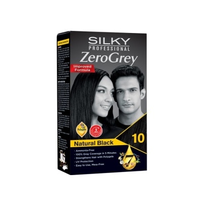 SILKY Hair Colouring Zerogrey Natural Black 1's