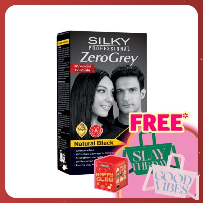 SILKY Hair Colouring Zerogrey Natural Black 1's