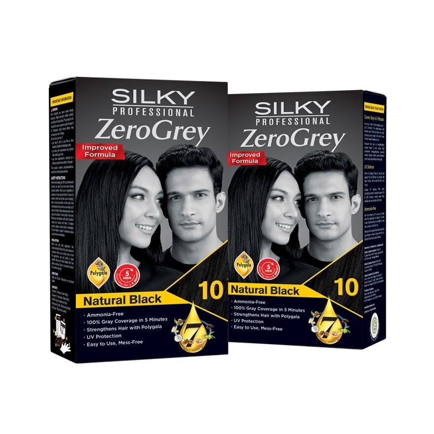 Hair Colouring Zerogrey Natural Black 1's