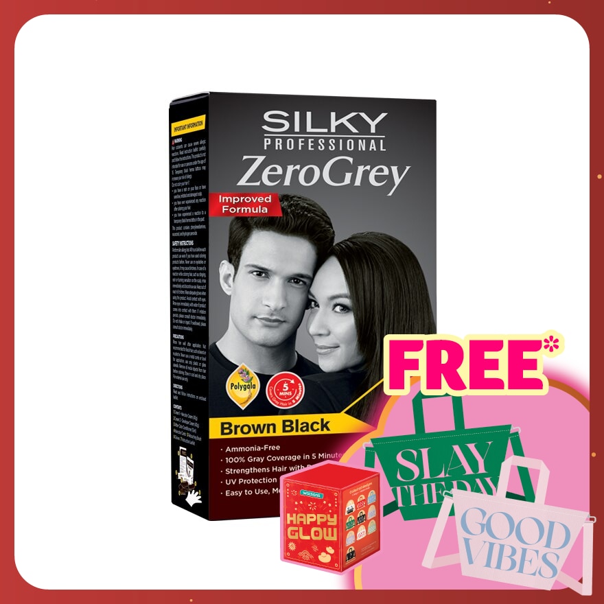 Hair Colouring Zerogrey Brown Black 1s