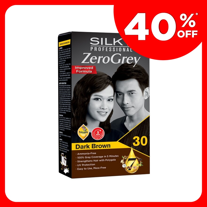 Hair Colouring Zerogrey Dark Brown 1's