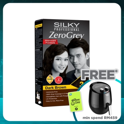 SILKY Hair Colouring Zerogrey Dark Brown 1's