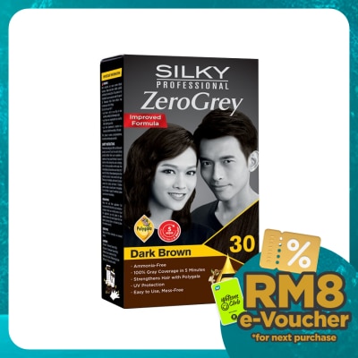 SILKY Hair Colouring Zerogrey Dark Brown 1's