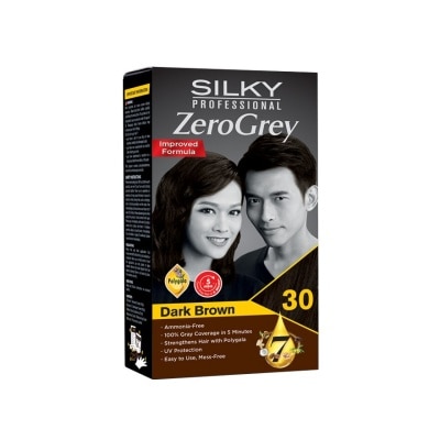 SILKY Hair Colouring Zerogrey Dark Brown 1's