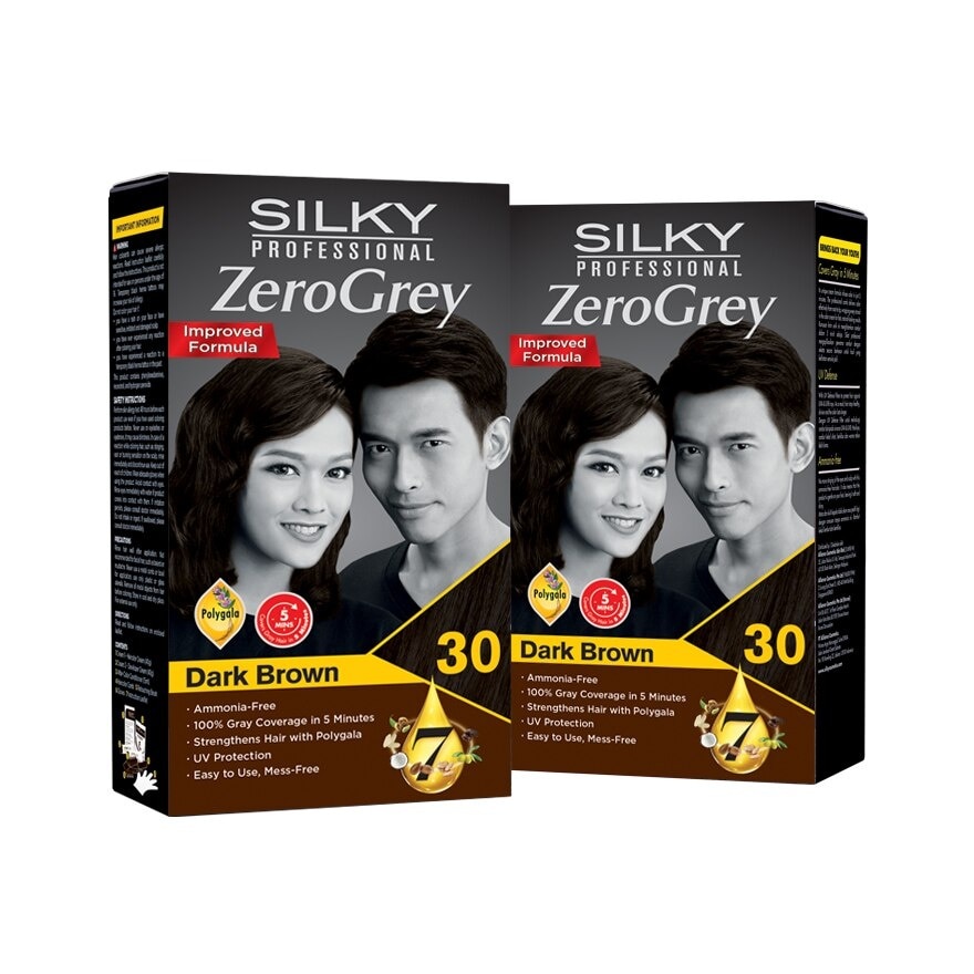 Hair Colouring Zerogrey Dark Brown 1's