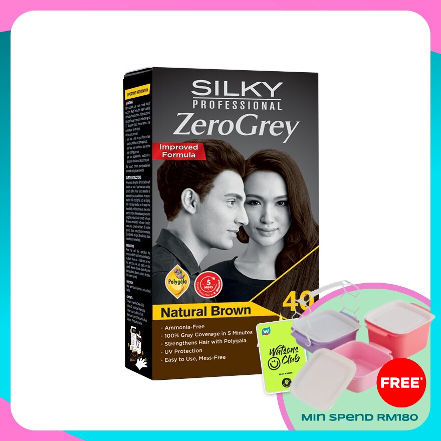 Hair Color Zerogrey Natural Brown 1s