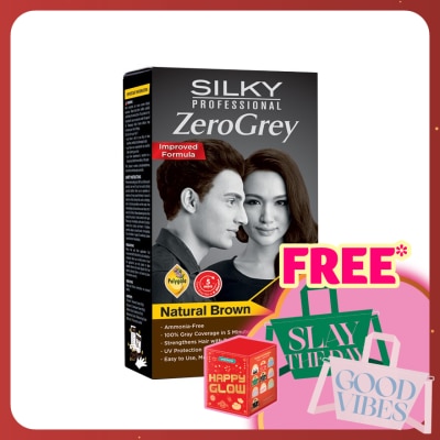 SILKY Hair Color Zerogrey Natural Brown 1s