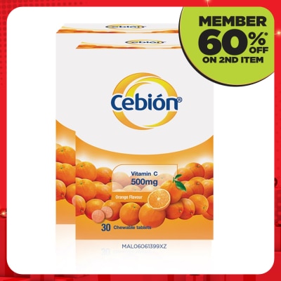 CEBION Chewable Vitamin C 500mg 2 x 30's