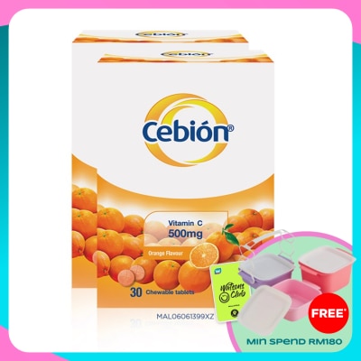 CEBION Chewable Vitamin C 500mg 2 x 30's