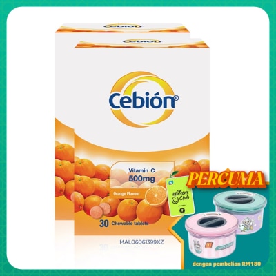 CEBION Chewable Vitamin C 500mg 2 x 30's